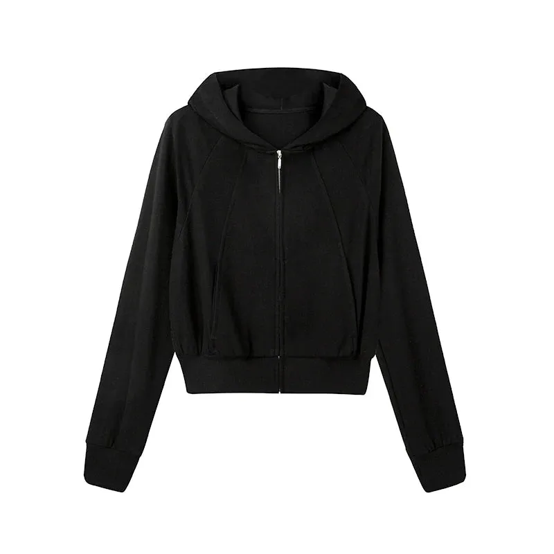 Hooded Zip-Up Cardigan