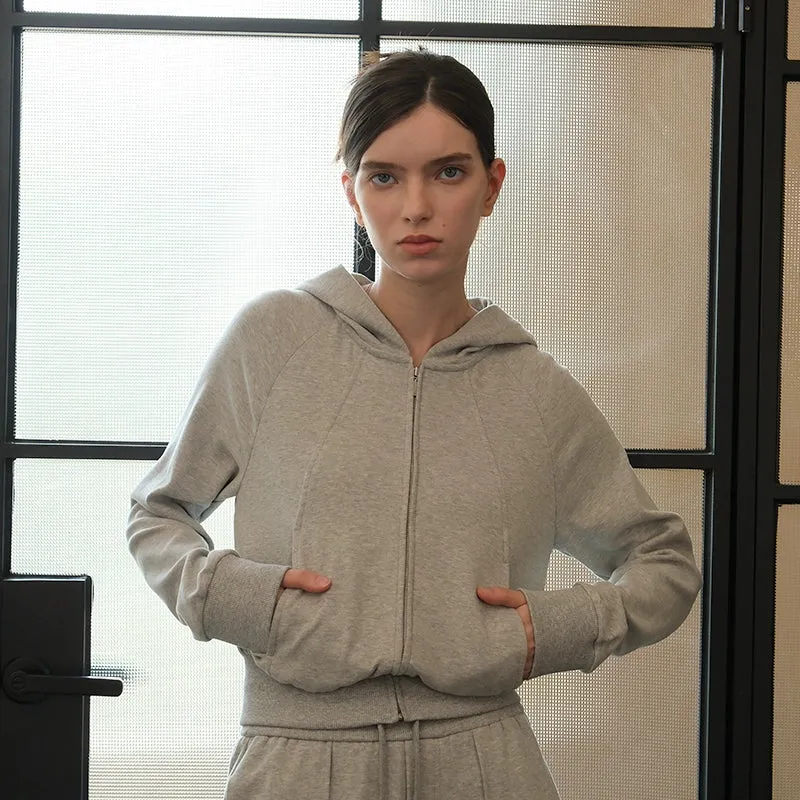 Hooded Zip-Up Cardigan