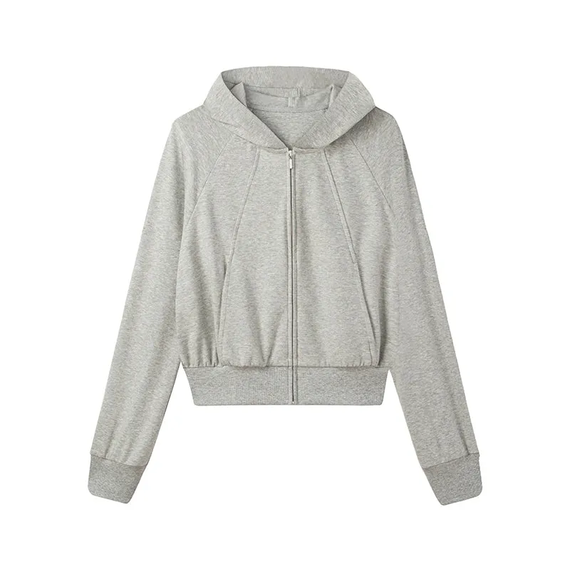 Hooded Zip-Up Cardigan