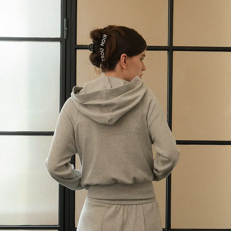 Hooded Zip-Up Cardigan