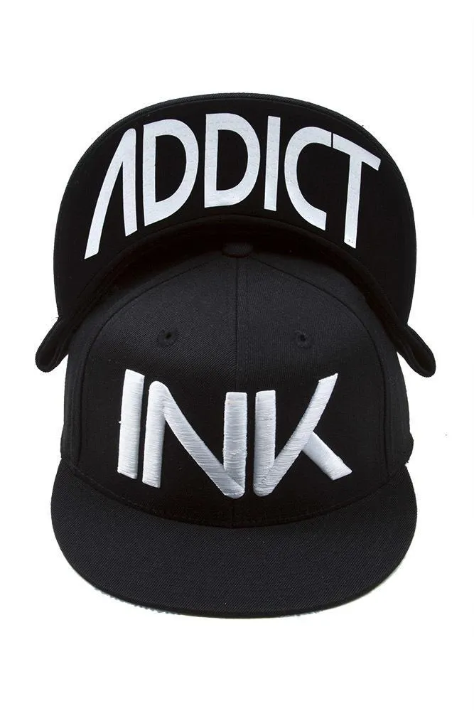 InkAddict FITTED Hat BLACK / WHITE