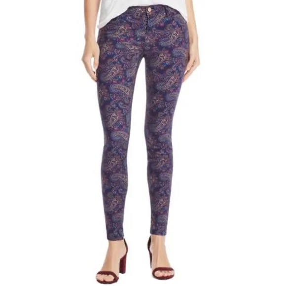 J Brand Paisley Super Skinny Jeans