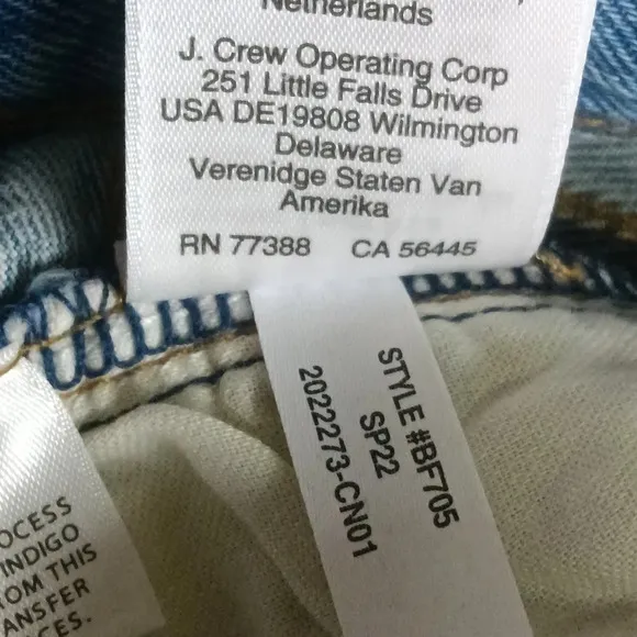 J. Crew Cuffed Slouchy Boyfriend Jeans Clear Indigo Wash High Rise Petite 29P