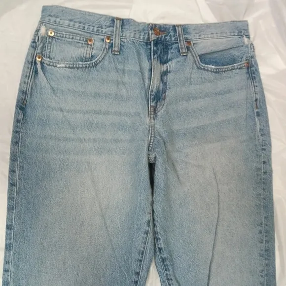 J. Crew Cuffed Slouchy Boyfriend Jeans Clear Indigo Wash High Rise Petite 29P