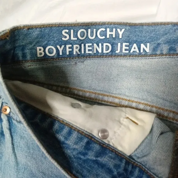 J. Crew Cuffed Slouchy Boyfriend Jeans Clear Indigo Wash High Rise Petite 29P