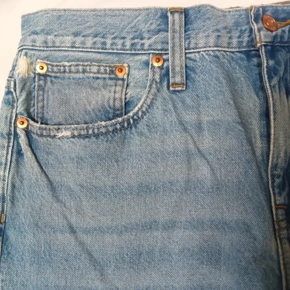 J. Crew Cuffed Slouchy Boyfriend Jeans Clear Indigo Wash High Rise Petite 29P
