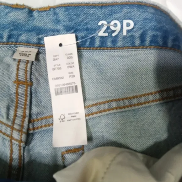 J. Crew Cuffed Slouchy Boyfriend Jeans Clear Indigo Wash High Rise Petite 29P