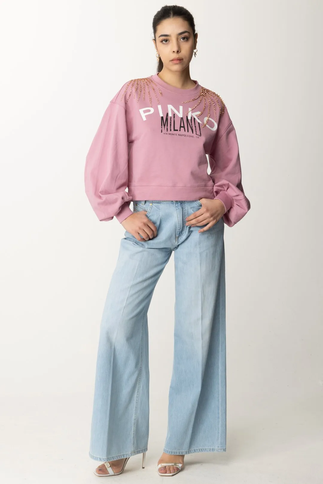 Jeans a Palazzo Lavaggio Chiaro