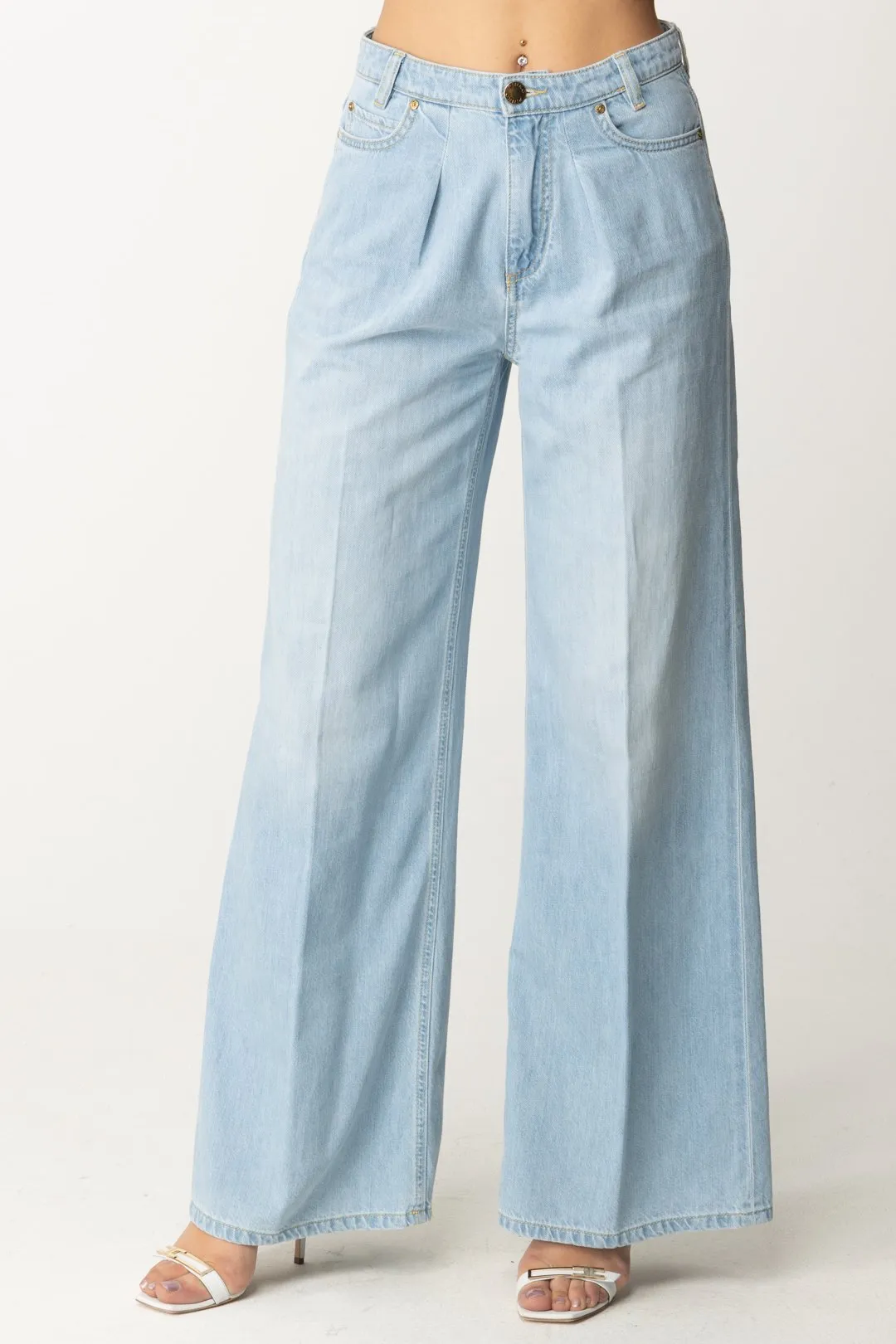Jeans a Palazzo Lavaggio Chiaro