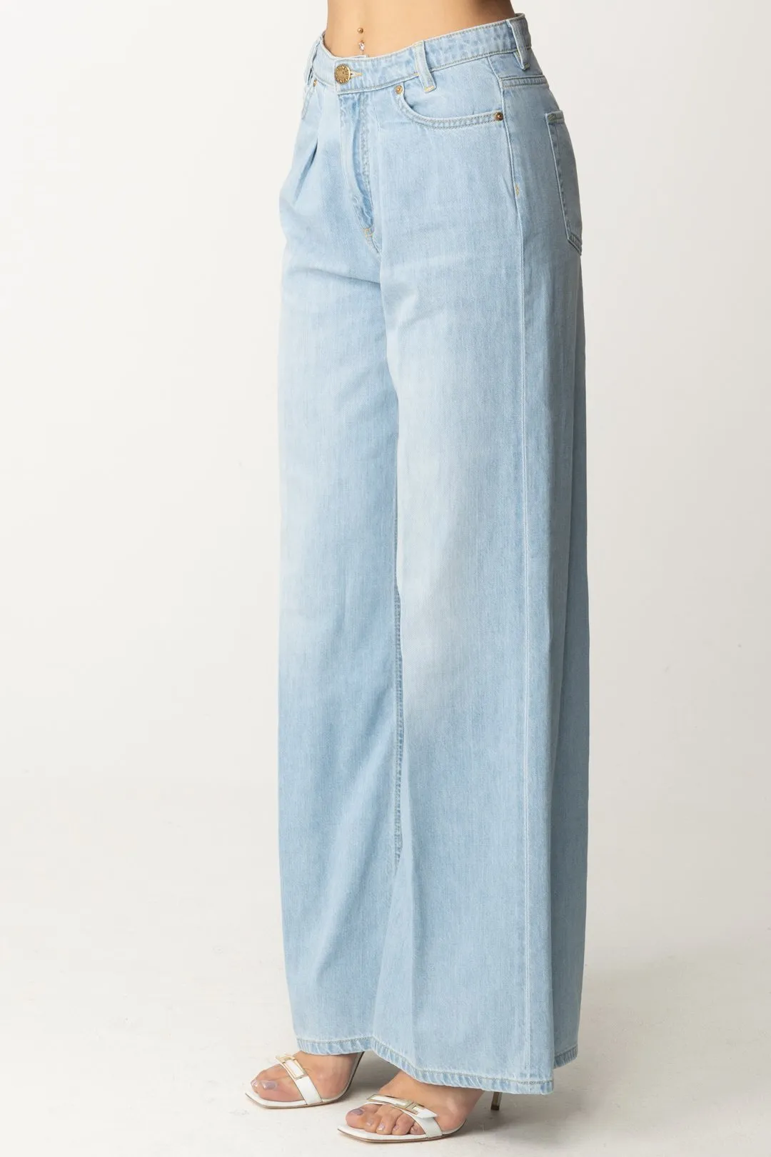 Jeans a Palazzo Lavaggio Chiaro