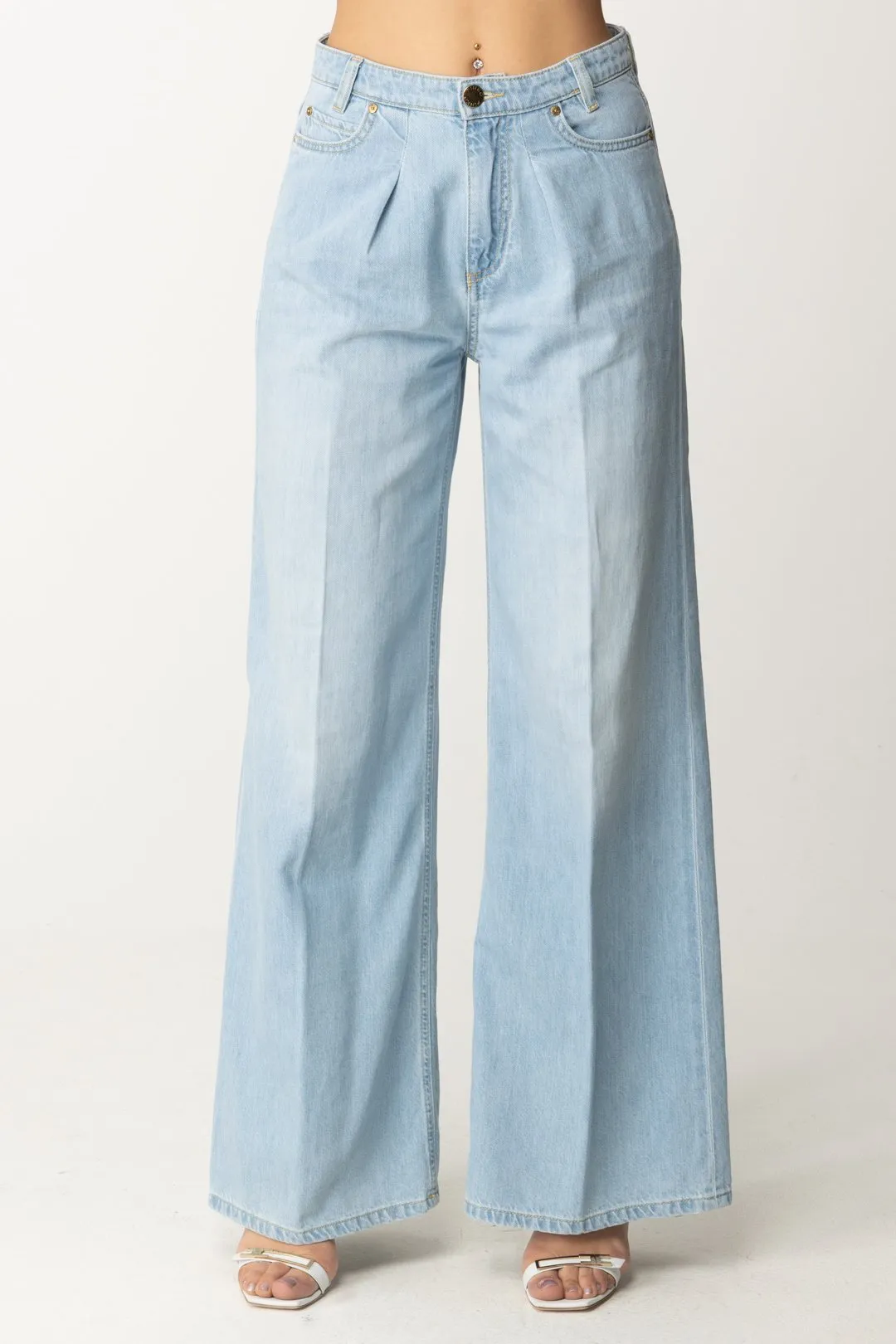 Jeans a Palazzo Lavaggio Chiaro