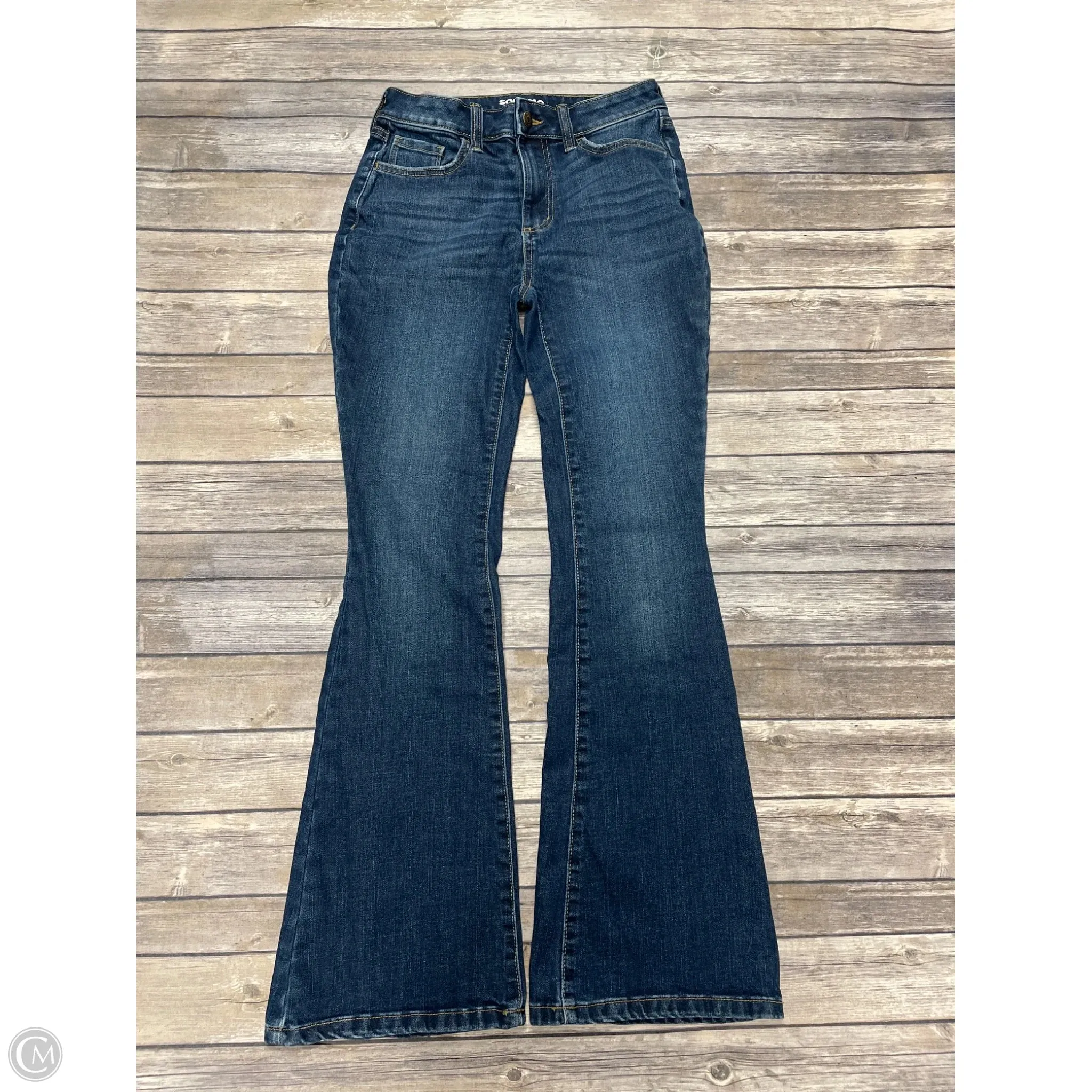 Jeans Flared By Sonoma In Blue Denim, Size: 0