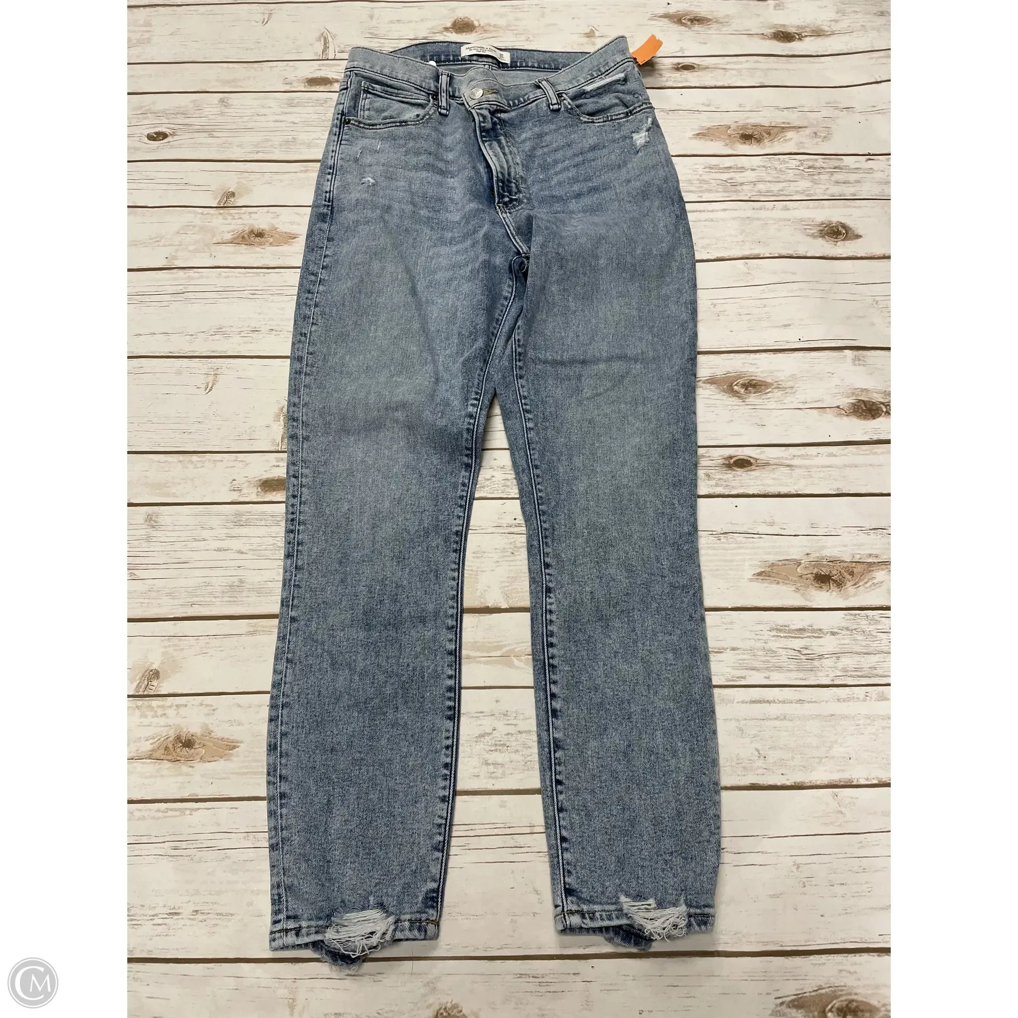 Jeans Skinny By Abercrombie And Fitch In Blue Denim, Size: 10