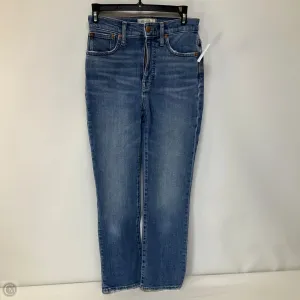 Jeans Straight By Madewell In Blue Denim, Size: 0