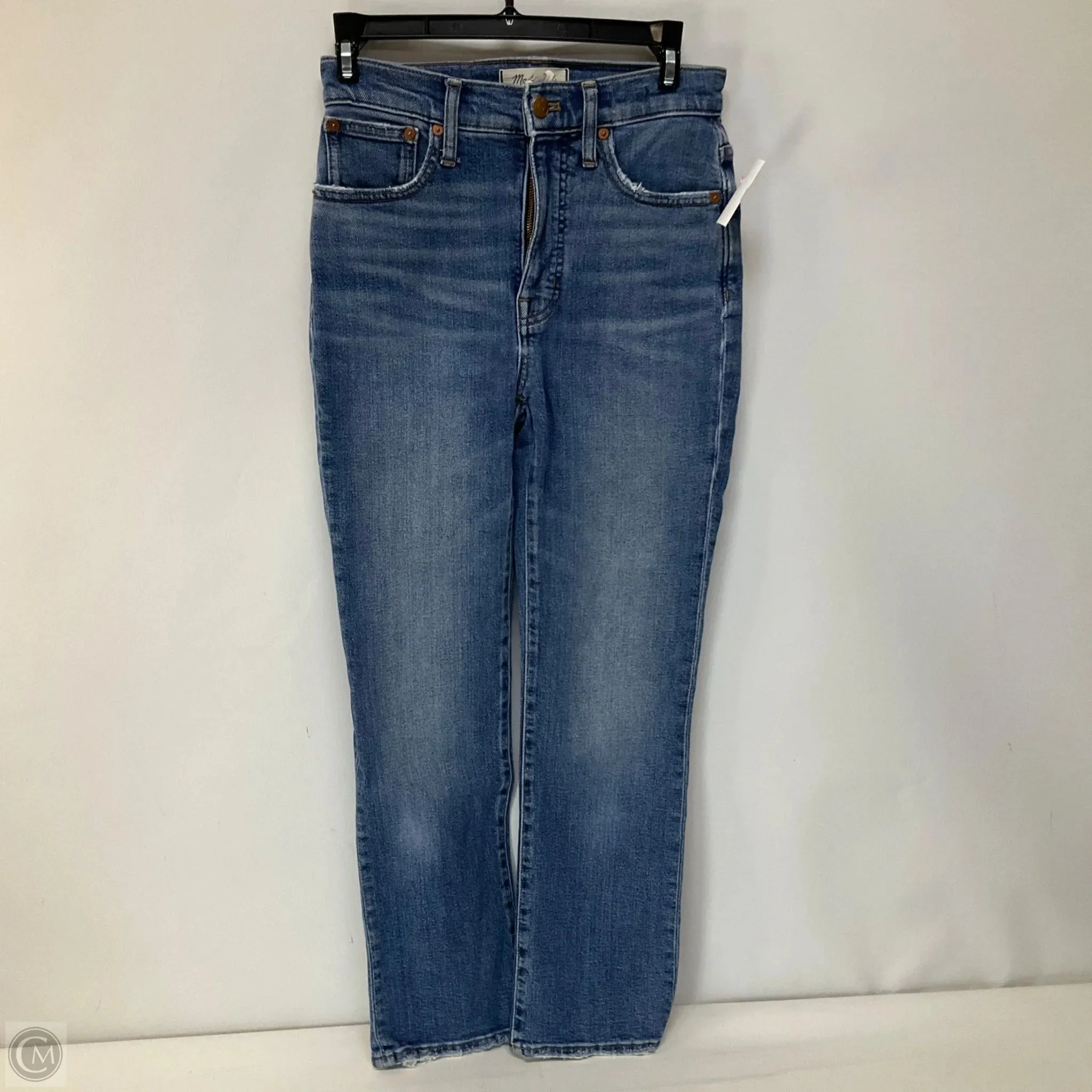 Jeans Straight By Madewell In Blue Denim, Size: 0