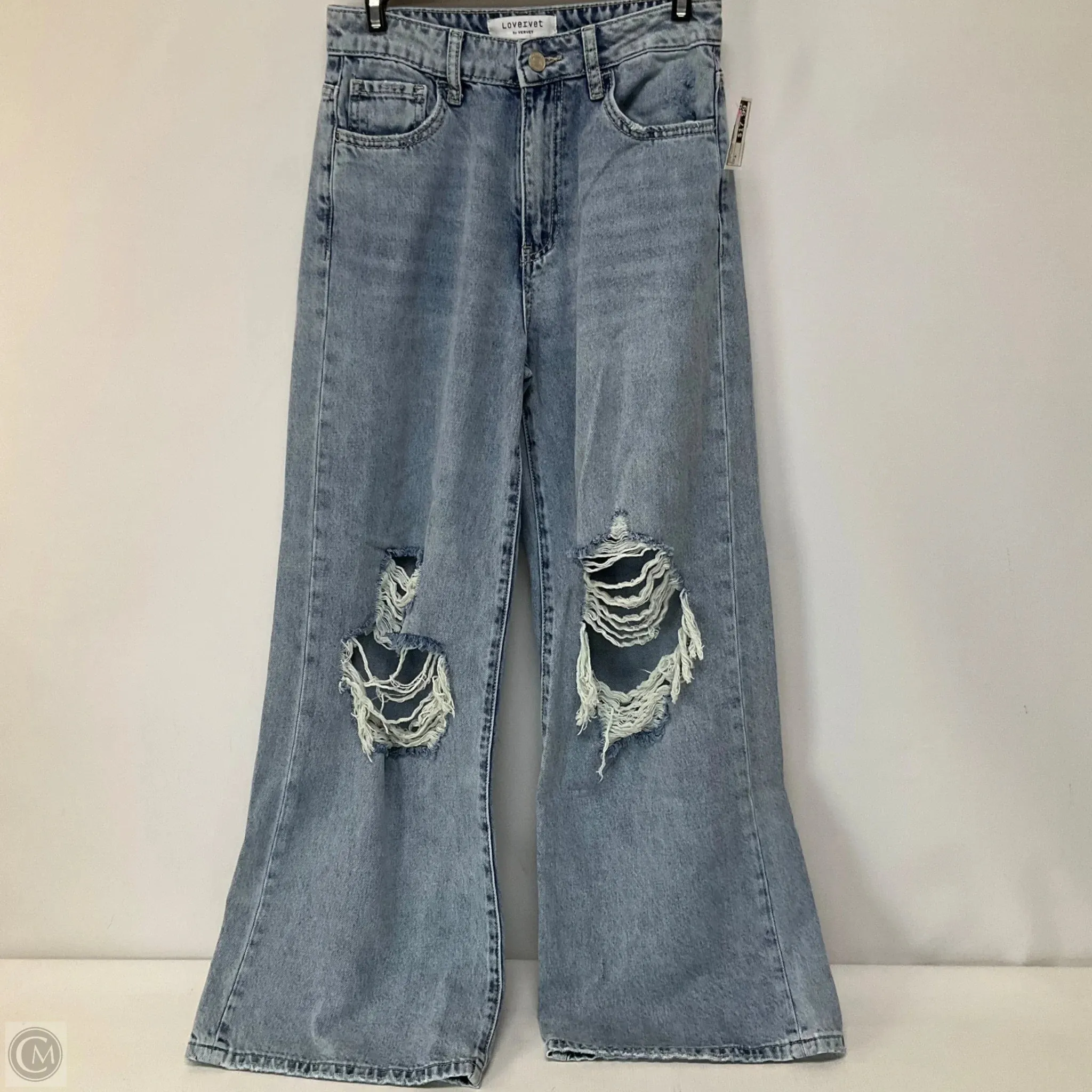 Jeans Wide Leg By Vervet In Blue Denim, Size: 2