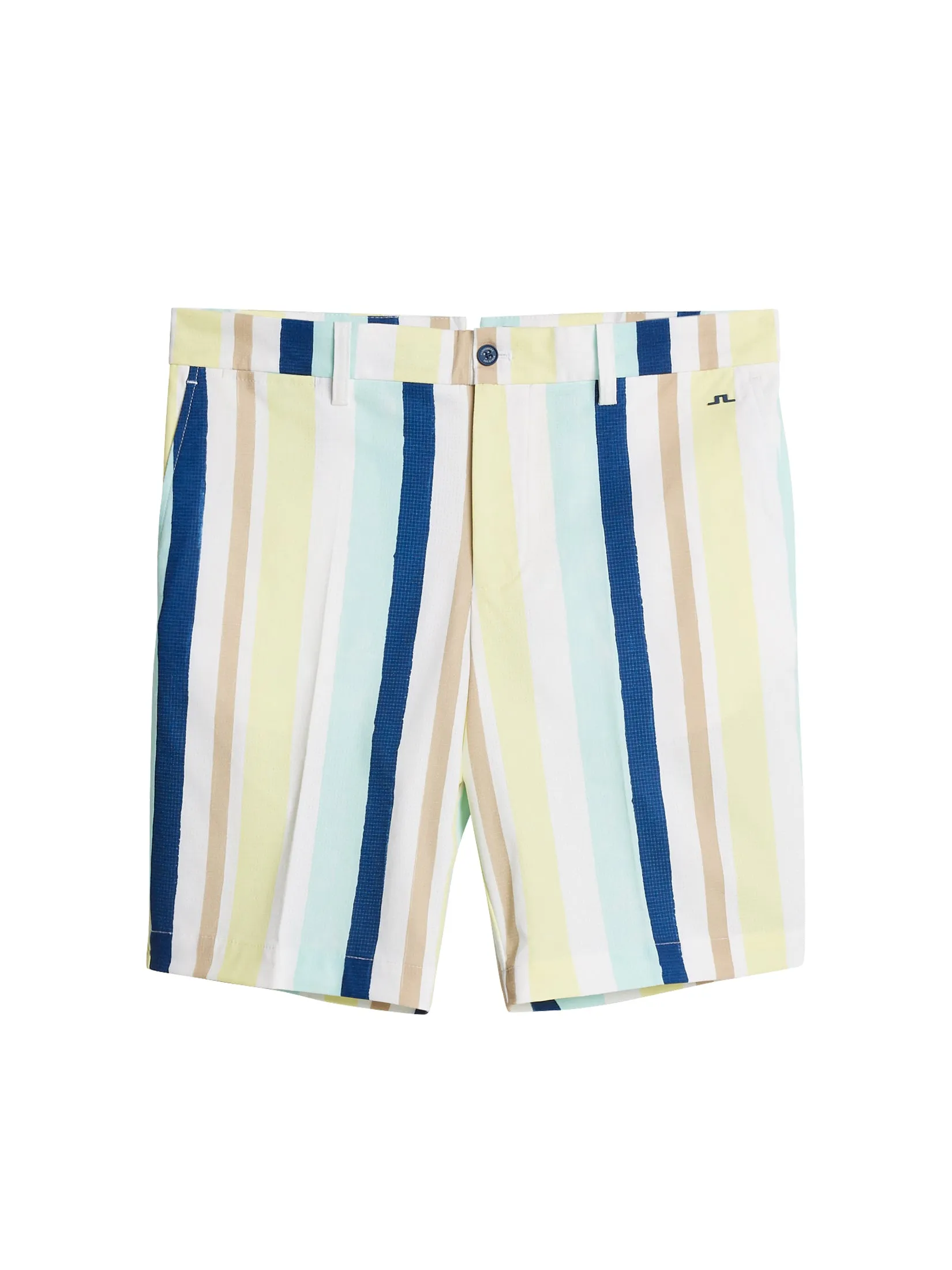 J.Lindeberg Mens Tim Print Shorts - Painted Stripe Wax Yellow