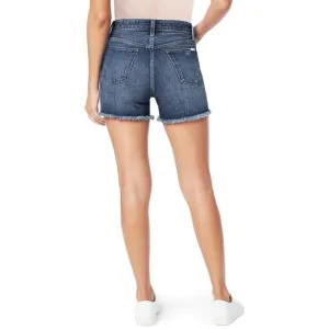 Joe’s Jeans Blue Mid-Rise Raw Frayed Hem Modest Denim Cutoff Shorts