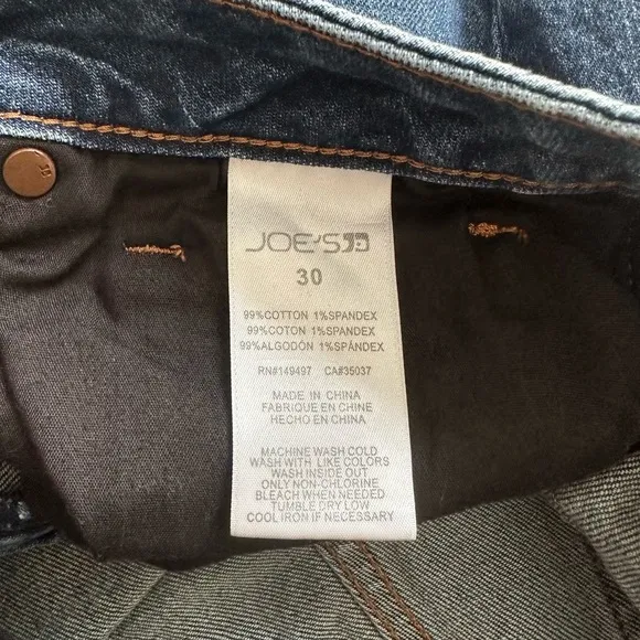 Joe’s Jeans Blue Mid-Rise Raw Frayed Hem Modest Denim Cutoff Shorts