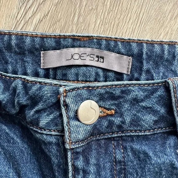 Joe’s Jeans Blue Mid-Rise Raw Frayed Hem Modest Denim Cutoff Shorts