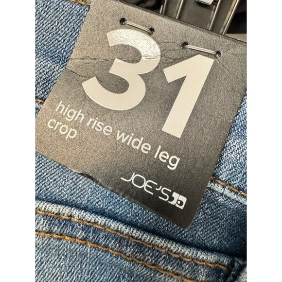 Joe's Summerson High Rise Wide Leg Cropped Size 31 Jeans NWT $160 Denim
