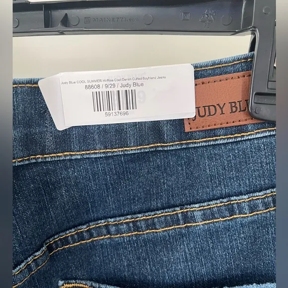 Judy Blue COOL SUMMER Hi-Rise Cool Denim Cuffed Boyfriend Jeans Size 9/29