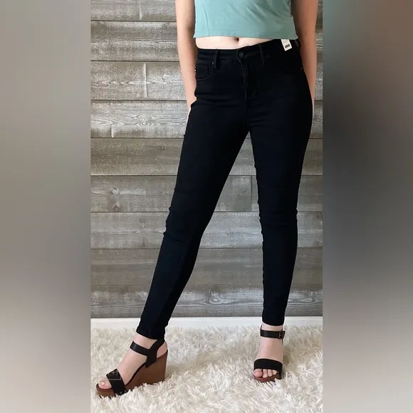 judy blue high waist tummy control classic skinny jeans black JB88757REG BK
