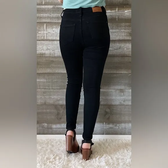 judy blue high waist tummy control classic skinny jeans black JB88757REG BK