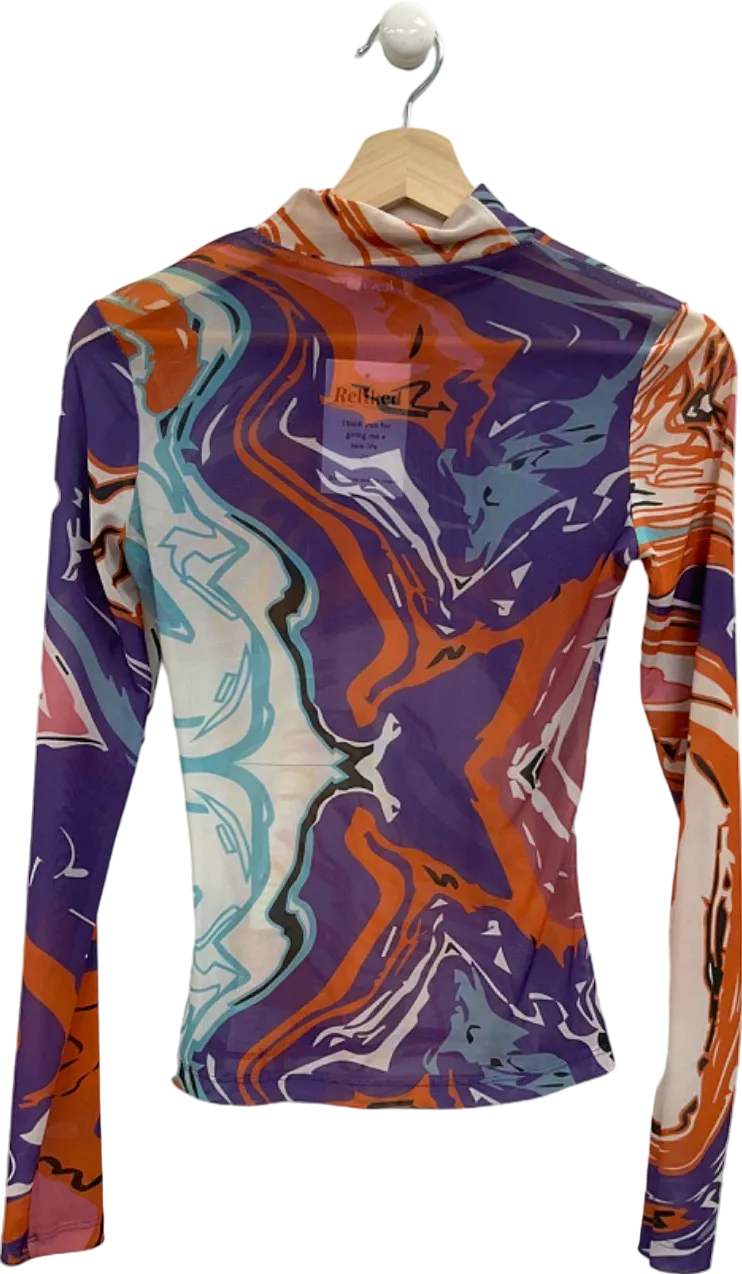 Kai Multicoloured Abstract Print Top UK S