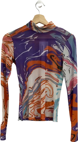 Kai Multicoloured Abstract Print Top UK S