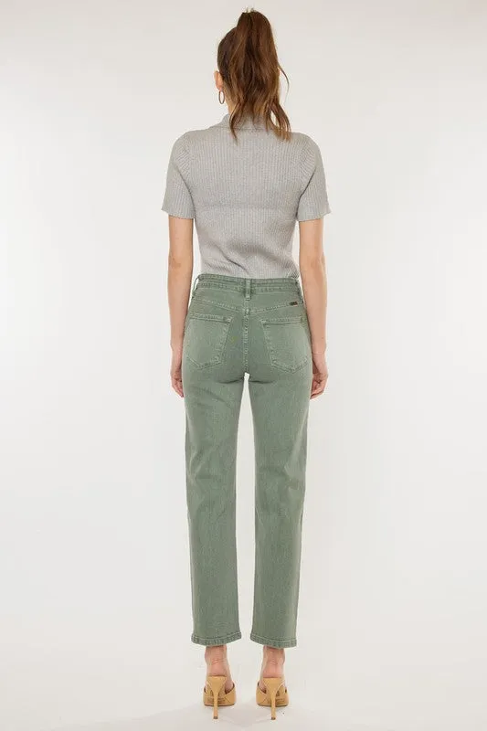 Kan Can Ultra High Rise 90's Olive Straight