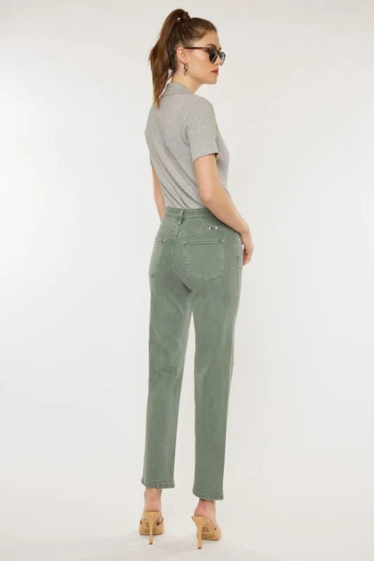 Kan Can Ultra High Rise 90's Olive Straight