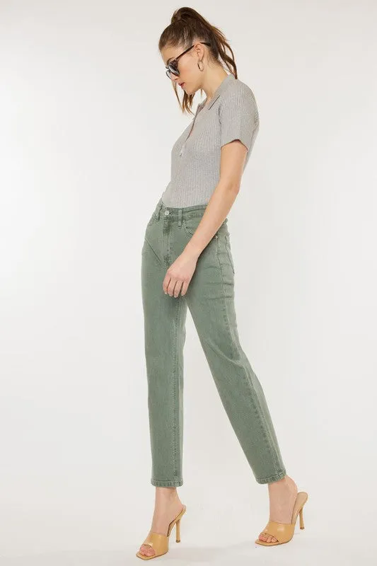 Kan Can Ultra High Rise 90's Olive Straight