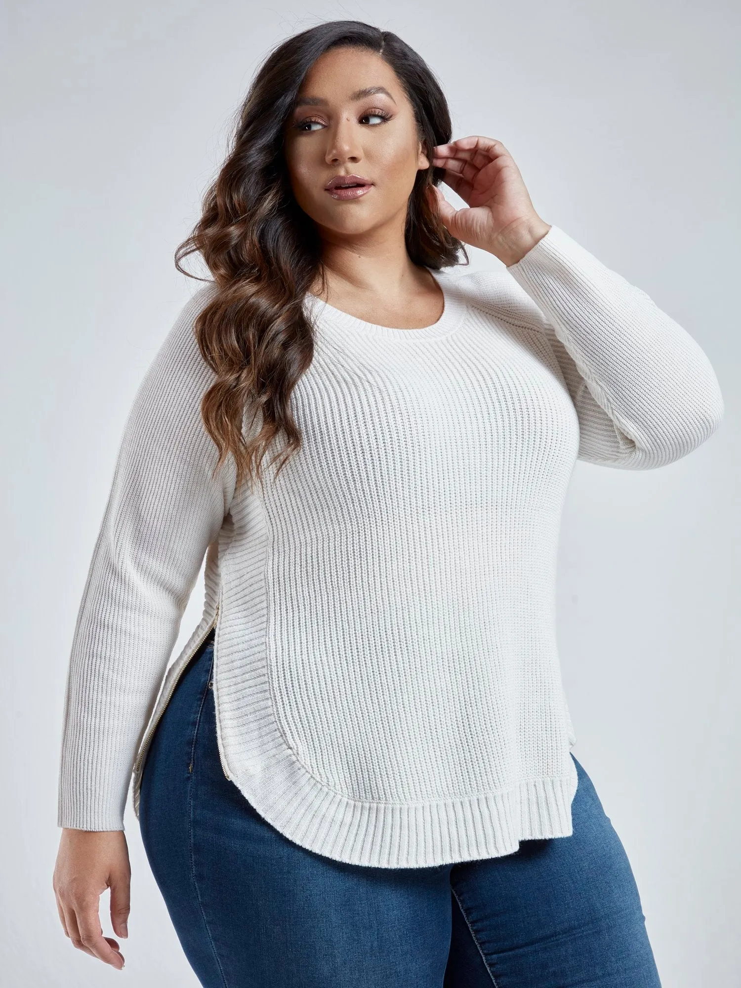 Katherine Side Zip Sweater