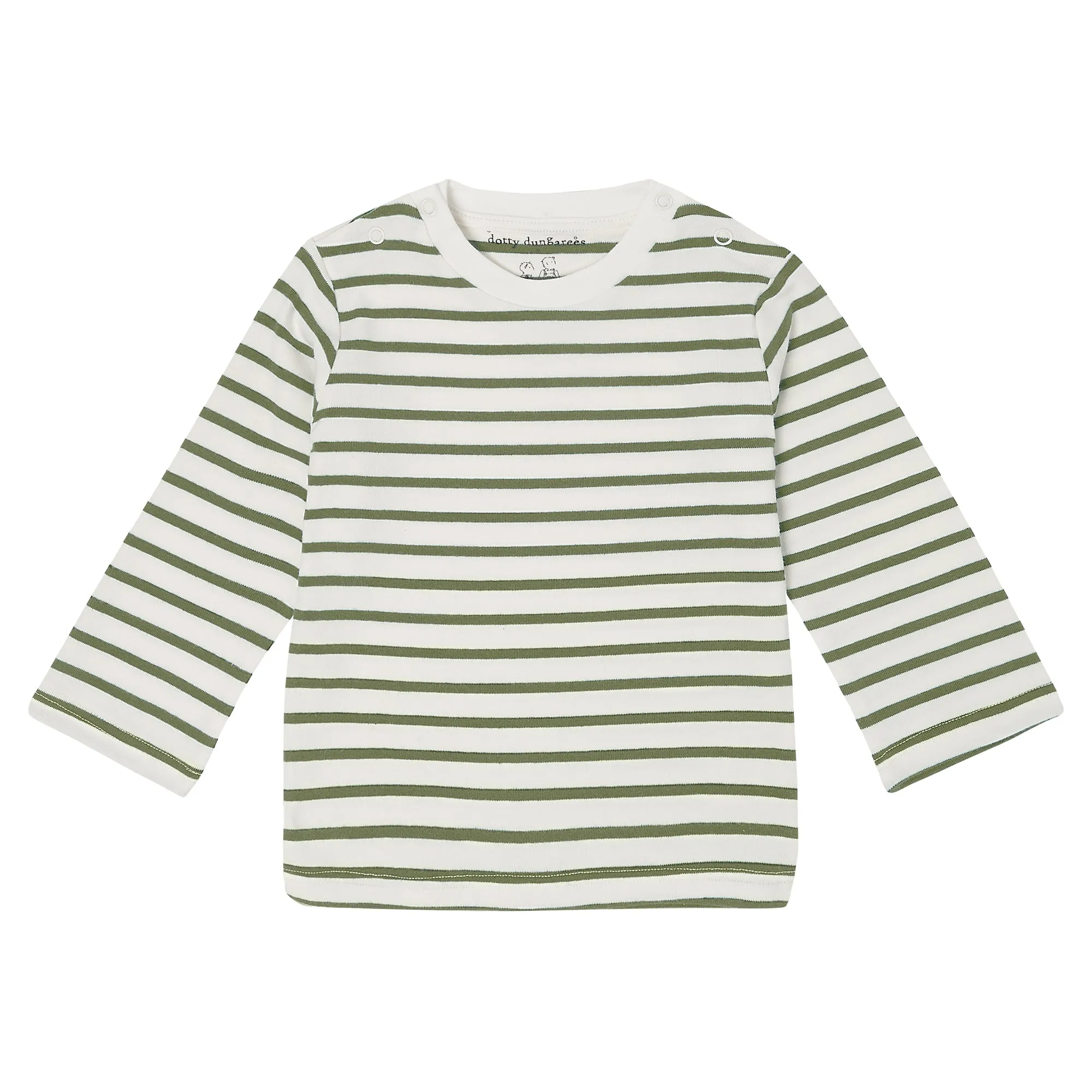 Khaki Breton Stripe Top