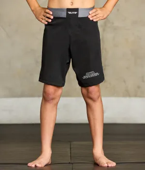 Kids' Black Jack Gray No-Gi BJJ Shorts