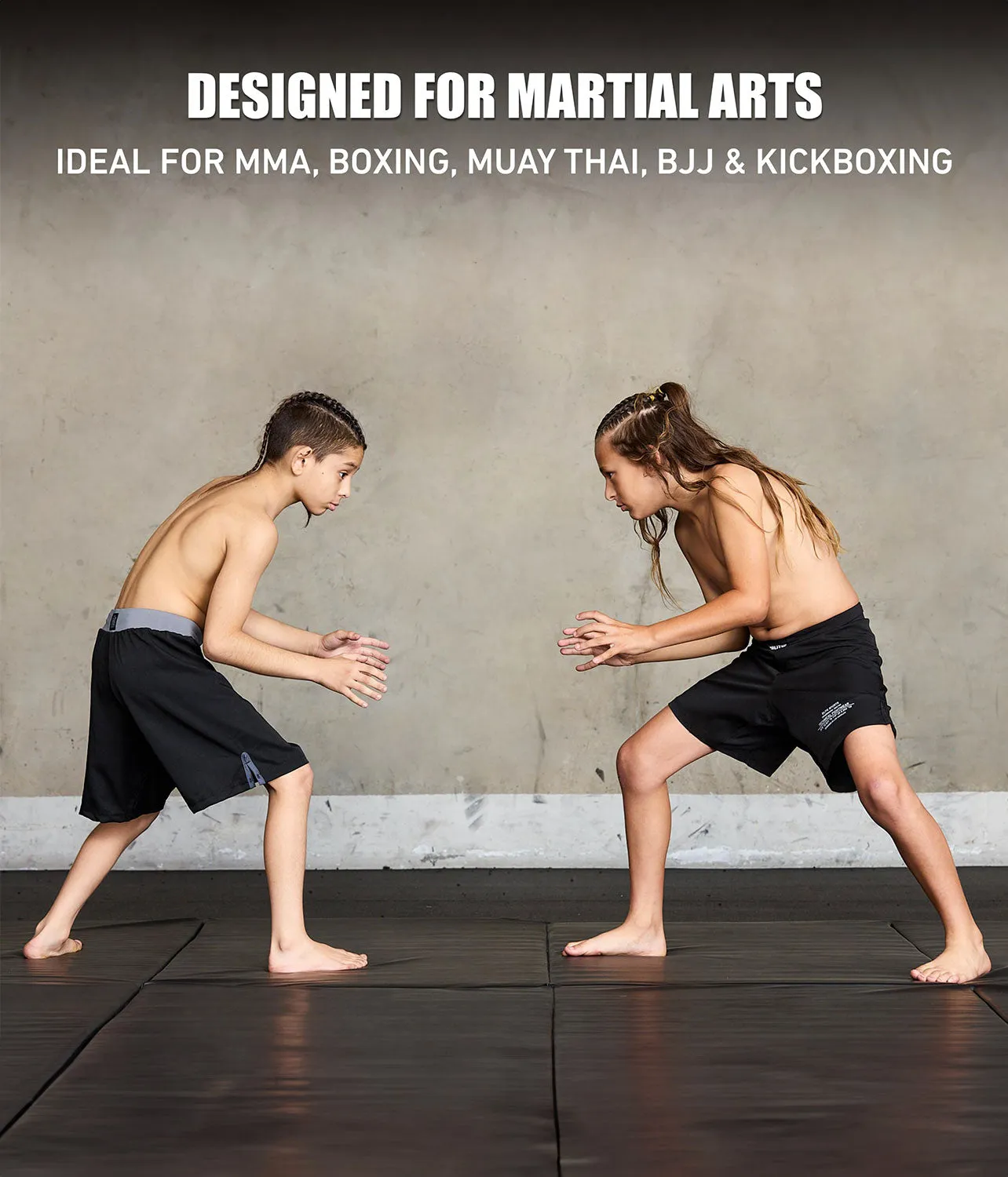 Kids' Black Jack Gray No-Gi BJJ Shorts
