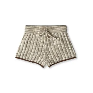 Knitted Rib Shorts - Latte