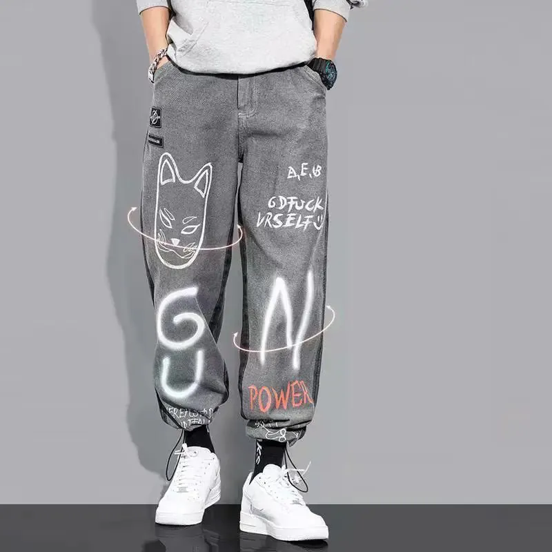 Korean Hip Hop Men's Jeans