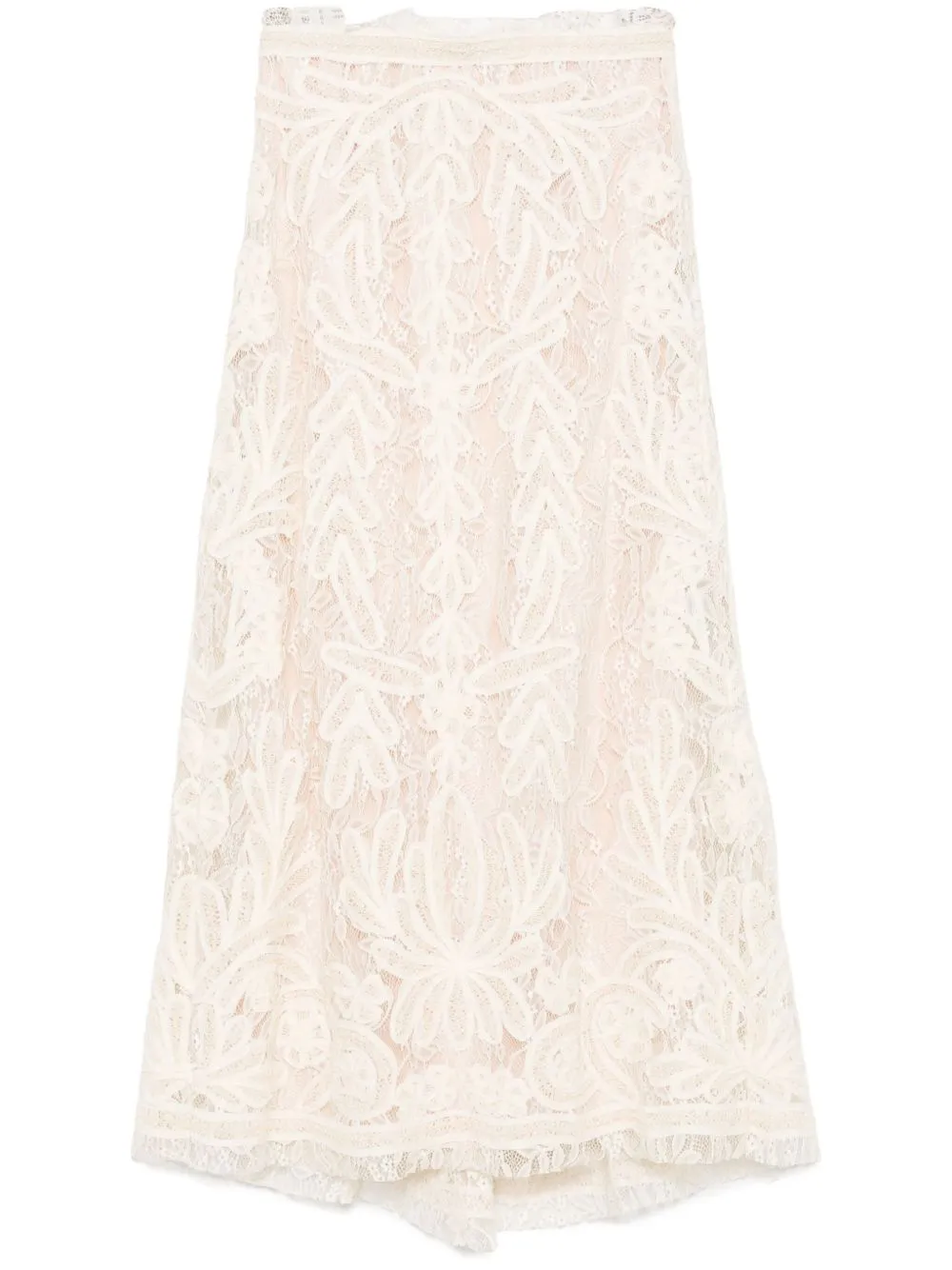 Lace midi skirt
