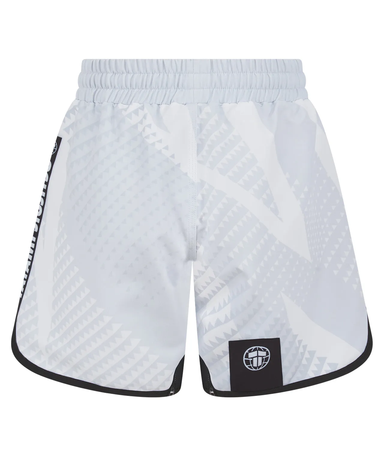 Ladies Abstract High Cut Shorts - White