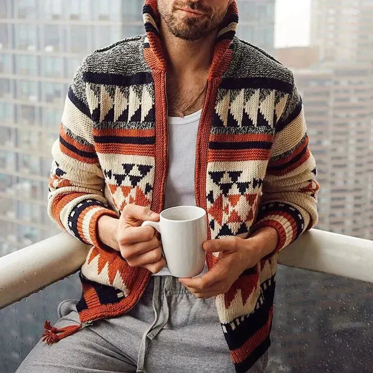 Lars : Retro Chic Pullover Cardigan