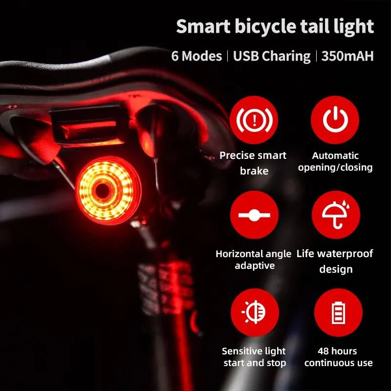 Leadbike Bicycle Smart Rear Light Auto Start/Stop Brake Sensing