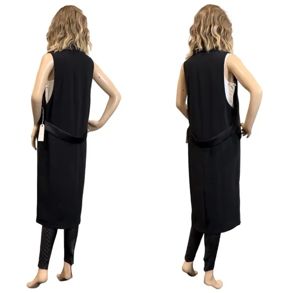 Leith Black Long Vest