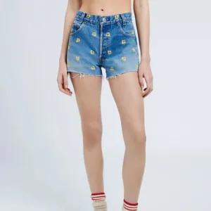 Levi's REDONE Floral Indigo Denim Shorts