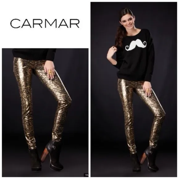 LF Carmar Gold Foil Skinny Jeans