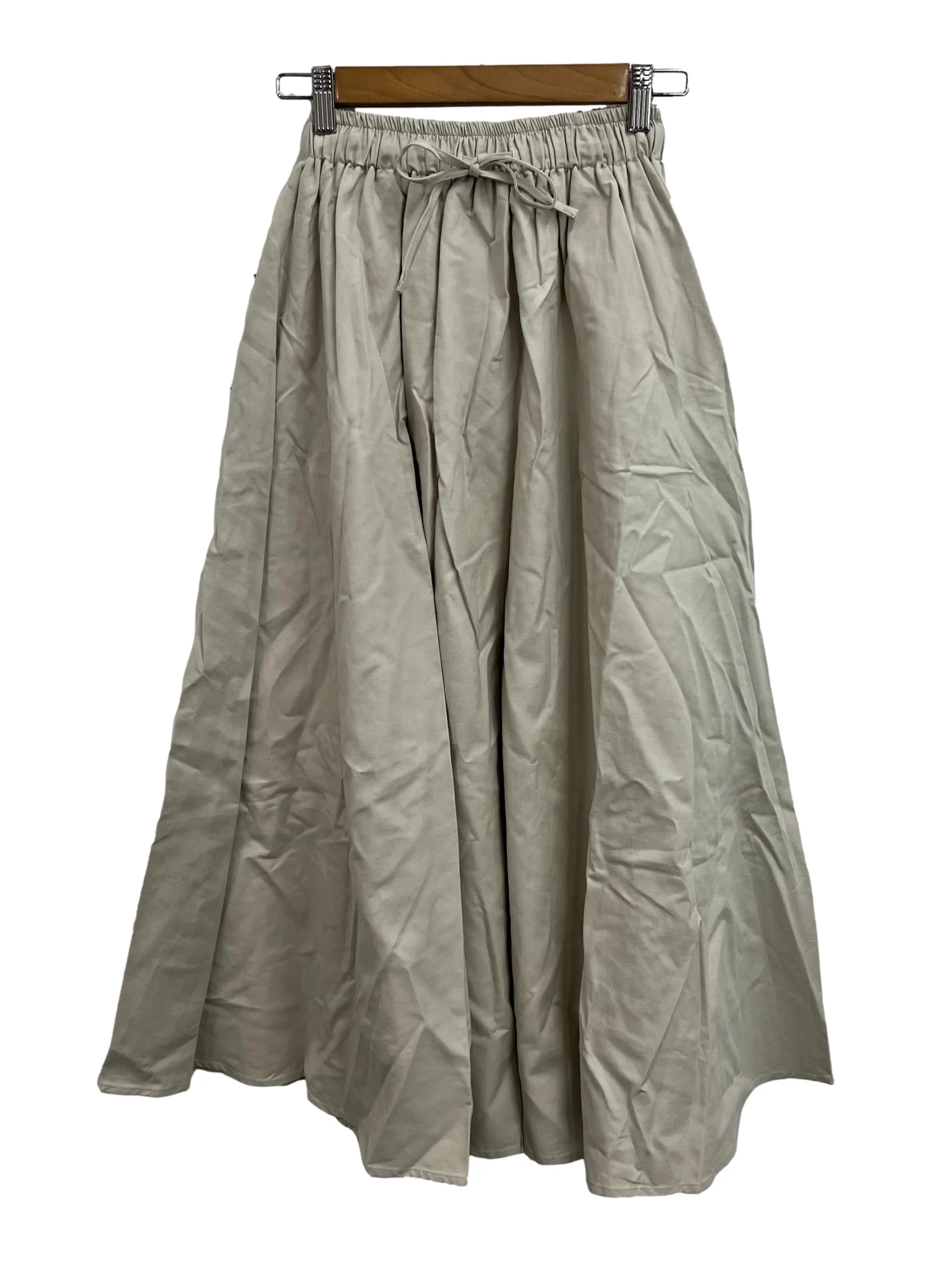 Light Beige Tie Waist Skirt TEM