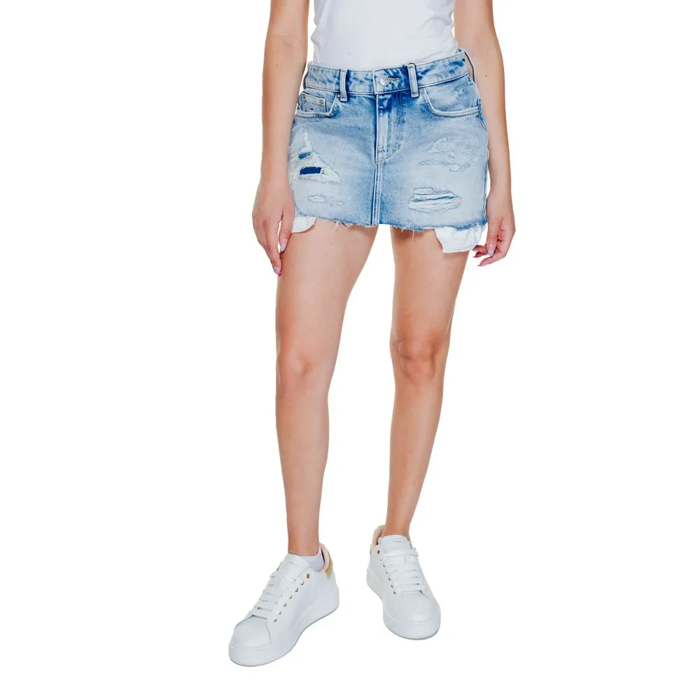 Light Blue Recycled Cotton Skirt