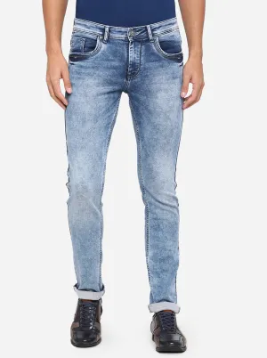 Light Blue Washed Narrow Fit Jeans | Greenfibre
