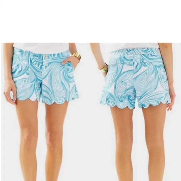 Lilly Pulitzer white scalloped shorts